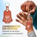 2 x TEHAUX Pet Hair Keepsake Keychain Paw Shaped Leather Keychain Dog Memorial Bag Charm Portable Pet Hair Container for Owners