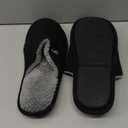 EverFoams Men's Cotton Knit Slippers Lightweight Memory Foam Indoor House Shoes with Anti-Skid Sole 11-12