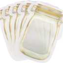 NATX 50Pcs Mason Jar Pattern Food Storage Bag Reusable Portable Stand Up Smell Proof Ziplock Bags Snack Saver Container Retail Package Bag Frosted Pouches Yellow 64.2in (15.710.5cm)