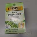 Twinings Pure Peppermint Herbal Tea Individually Wrapped Bags, 20 Count (Pack of 1), Fresh Minty Flavour, Naturally Caffeine-Free, Enjoy Hot or Iced, 20 Teabags (EXP 01/14/29)