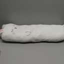 Cute Plush Long Bolster Pillow, Soft Sofa Bed Waist Pillow Cushion Round Roll Bolster Neck Pillow Cylinder Cervical Pillow for Leg, Knee & Neck Support (Rabbit, 70CM/27.6")