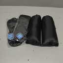 Portable Airplane Foot Hammock(Memory Foam)-Ultimate Comfort Bundle w/Sleep Mask & Ear Plugs, Foot Hammock for Plane Travel Essentials to Relax Your Feet, Airplane Foot Rest Perfect for Long Flight (Black Suit)