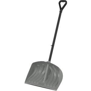 Suncast 24 Combo Snow Shovel Pusher with Galvanized Wear Strip, D-Grip Handle, Heavy-Duty Snow Removal Tool for Effortless Clearing