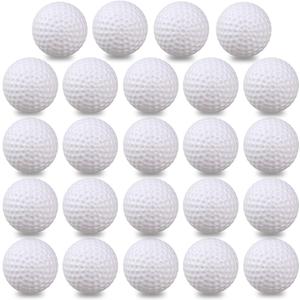 KOFULL Plastic Golf Balls, 24/ Pack Practice Golf Balls, 42mm Hollow Limited Flight Golf Practice Balls for Swing Practice Driving Range Backyard, Golf Party Decorations DIY Ideas