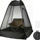 1 Person Pop Up Mosquito Net Tent for Chair with Stakes and Storage Bag, One Size