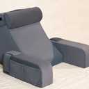 Reading Pillow with Arm Support & Headrest, Dark grey