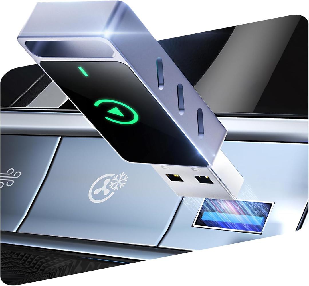 2025 Wireless CarPlay Adapter for iPhone 30ms Latency Wired to Wireless for Apple CarPlay Wireless Adapter 3S Connection Adaptable to iOS10+ Version & Cars from 2015+ Mini Size Car Play Wireless (Black)