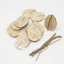 2 x Novabright 24 Pcs DIY 3D Wooden Easter Eggs Ornaments Crafts Unfinished Slices for Painting Spring Easter Egg Cutouts Craft DIY Blank Decorations (Rabbit)