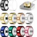 Snyeest 9 Pack Cover Compatible for Oura Ring 4/Gen 3 Heritage/Gen 3 Horizon,(NOT Compatible with Oura 4 Ceramic),Charging Directly,Rugged TPU Elastic Finger Protector for Workout Women Men-Size 6