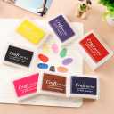 6 Pcs Craft Ink Pad, Washable Ink Pads Multicolor Ink Pads for Rubber Stamps, Paper, Scrapbooking, Wood Fabric, 6 Unique Pure Colors