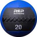 REP Weighted Slam Balls for Home Gym Fitness | Soft Textured Medicine Ball Sizes | Heavy Sand-Filled Workout Weights for Strength, Core Training, Crossfit, Conditioning & Slam Ball Exercises, 20 lb Blue
