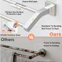 Alise Double Towel Bars, Wall Mount Towel Holder, Heavy Duty SUS304 Stainless Steel, Polished Chrome, 16 Inch