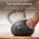 WeGym Soft Kettlebell Set with Cushioned Impact Resistant Base, Anti Slip Wide Grip Handle for Home Workouts, Weightlifting, Full Body Training (10+15+20LB Sandstone-3 PCS)