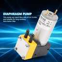 Diaphragm Mechanism, Diaphragm Pump Mini Diaphragm Air Compressor 24V 0.4-1L/min Miniature Diaphragm Pump Vacuum Pump for Air/Liquid