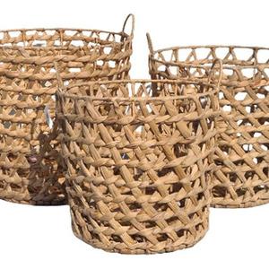 Set Of 3 Baskets For Home 30x13, 28x12, 38x15
