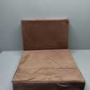 Sherpa Covered Gel Cushion for Back and Seat, Crafted with Soft Memory Foam, Home Improvement - Brown Design, Cushion Measures 35 3/8" Wide x 15 3/4" Long x 3 1/2" High