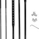 2 Pack Heavy Duty Metal Thick Stake for Yard Signs, 51 Inches Long Metal Posts with Hardware