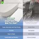 Stone Bath Mat for Bathroom, Diatomaceous Earth Stone Mat Bathroom, Super Absorbent Quick Dry & Non Slip for Shower, Tub & Floor, （32*20) 2 Pack