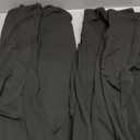 Happy.angel 2 Pack Maternity Fleece Lined Leggings Over The Belly, Womens Black Workout Yoga Pregnancy Pants with Pockets XL