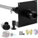 Generator Exhaust Extension Kit, Generator Muffler Silencer Kit, All-in-One Kit w/Heat Insulated Thru-Wall Plate, 2x Universal Adapter for Most Portable Generators, 55% Noise Reduced