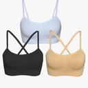 AKAMC Women's Cross Back Sport Bras,Adjustable Straps Padded Criss Cross Cropped Bras for Yoga Workout Fitness XXXL