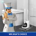 MR.SIGA Toilet Plunger and Bowl Brush Combo for Bathroom Cleaning, White, 1 Set