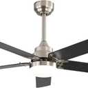 Sofucor 42 Inch Ceiling Fan With Lights, Remote Control, LED Light, 5 Dual Finish Plywood Blades, Reversible DC Motor, Tri Mounting Modern Farmhouse Ceiling Fan For Home Office Patio etc (white)