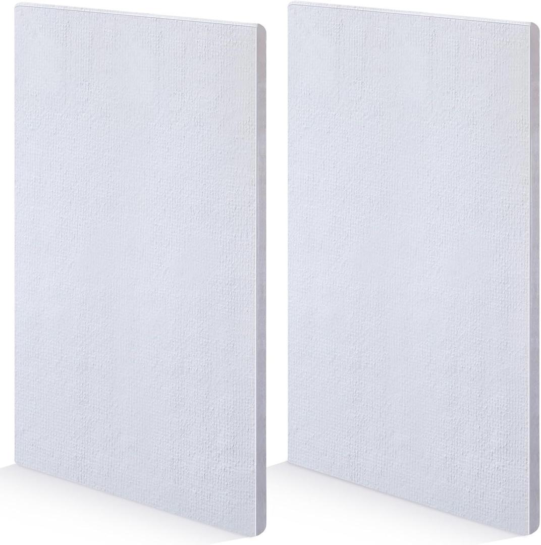 Sasylvia 2 Pcs Ceramic Fiber Insulation Board 12'' x 8'' x 0.4'' Fireproof Insulation Board, Flame Retardant, Heat Resistant, High Temperature Tool for Wood Stoves Fireplaces Pizza Ovens Kilns