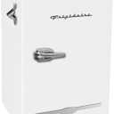 Frigidaire Retro Compact Fridge with Chiller, 3.2 cu ft Countertop Fridge with Built-In Bottle Opener, Compact Refrigerator for Office, Bedroom, Dorm Room or Cabin - 18.7"D x 19.01"W x 33.27"H (White)