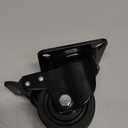 W B D WEIBIDA Plate Swivel Caster Wheels 3-inch Heavy Duty of 4400lbs, Low Gravity Center Design Black Caster Wheels with Brake, Durable & Quiet & Sturdy Nylon Wheels for Industrial, Set of 4