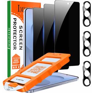 IMBZBK [Auto-Dust Removal] Privacy Screen Protector for Samsung Galaxy S26 Plus [6.7 INCH] Anti Spy Private Accessories, Case Friendly, 3 Military Grade Tempered Glass 3 Camera Lens Protector