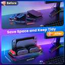 Younik Switch 2 Charging Dock Station for NS Switch 2, 9 RGB Light Modes & 12 Game Card Storage, Magnetic Plug-in J-Con Charger Station, Gaming Accessories