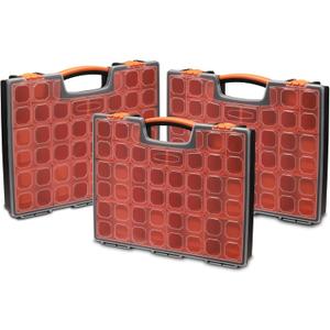 EMENTOL 3PCS Multi-Purpose Portable Organizer Box Set with 72-Removable Compartments, 3 Pieces Professional Boxes with Dimension 16.2"L*13"W*2.3"H