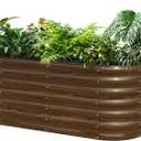SnugNiture Galvanized Steel Raised Garden Bed Kit - 4x2x2 ft Large Metal Planter Box for Vegetables, Flowers, Herbs | Easy Assembly, Open Bottom Design