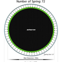Zoomster Replacement Jumping Mat, Fits 14 ft Round Trampoline Frame with 72 V-Hooks, Using 5.5" Springs 150" Premium Trampoline Mat (Excluding Frame and Spring)