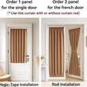 Vatge Terracotta French Door Curtains 72 Inch Length for Patio Door - Burnt Orange Sidelight Curtains for Front Door, 1 Panel, W25 x L72, Terracotta