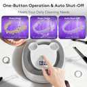Ultrasonic Retainer Cleaner Machine, 48kHz Dental Cleaning Pod for Night Guards, Mouth Guards, Aligner, Braces, Toothbrush, Jewelry, Ultrasonic Dentures Cleaner with Digital Timer, 220ML, White