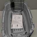Amazon Basics 2-Door Top-Load Hard-Sided Pet Travel Carrier for Cats and Small Dogs, 19" L x 12.6" W x 10" H, Gray & Blue