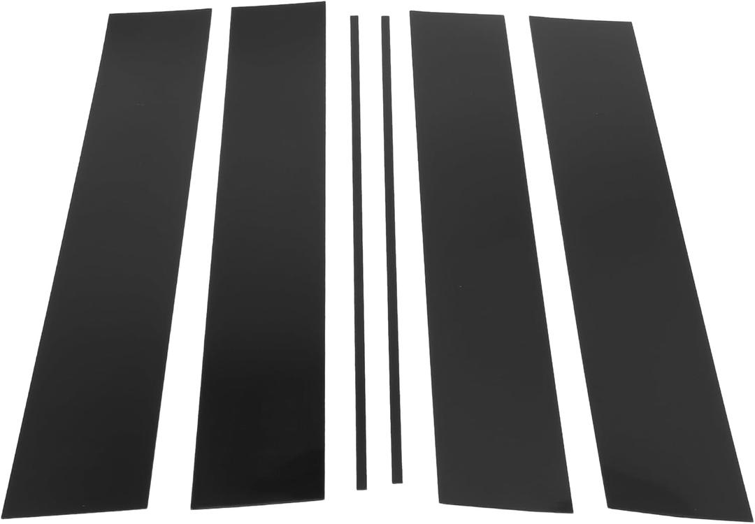 Motoforti Door Pillar Window Trim Anti Scratch Sticker Pillar Posts Door Outer Exterior Cover for Honda Odyssey 2005-2010 Black