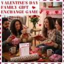 2 x Lewtemi Valentine Exchange Dice Game, Galentine's Day One Instruction Standing Sign with 2 Dice Galentine Activities The Girl's Night Party Favors Friend Valentines Gifts for Women