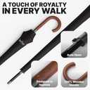 Royal Walk Large Umbrella for 2 Persons - 54 Inch Automatic Open, Wind Resistant, Fast Drying, Strong 16 Ribs, Travel 120cm