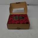 InnoGear Artificial Flowers, 50 Pcs Dark Red Foam Fake Roses Bulk with Stems for Decoration DIY Wedding Bouquets Centerpieces Bridal Shower Party Christmas Tree