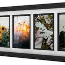 iRahmen 4x6 Collage Picture Frame with Tempered Glass - Wood Photo Frames Display Five 4 x 6 Pictures with Mat, Home Decor Wall Mount, Black, Five 4X6 in