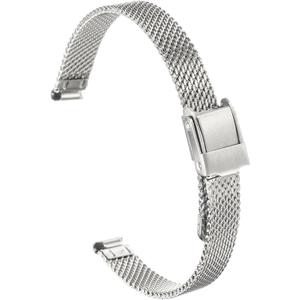 HARFINGTON Stainless Steel Mesh Watch Band Quick Release Adjustable Metal Replacement Watch Strap for Men and Women (8mm, Silver)