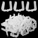 80 Pcs Outdoor Light Clips Hooks for Outdoor String Lights 1 5/8" Fascia Board Clips Christmas Light Hangers Gutter Clips for Hanging Outdoor Lights Christmas Village Accessories