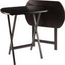 Winsome Cade Set of 2 Foldable Snack Tables, Oversized, for Living Room, 25", No Assembly, Coffee