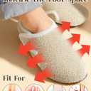 Apipi Warm Wide Slippers for Women - Easy on/off Non-Slip Comfy Slipper Shoes for Bedroom Travel, Gifts for Elderly Women