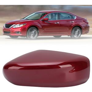 Replacement Left Driver Side Mirror Cover Caps For Nissan Altima Sedan 2013 2014 2015 2016 2017 2018 Mirror Cap Without Light 96373-3TH0A(Red)