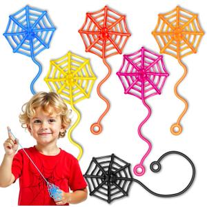 30 Pcs Sticky Spider Web Sticky Hands for Kids Bulk Halloween Party Favors Decorations,Spider Webs for Classroom Prizes,Easter Basket Stuffers Goodie Bags Stuffers Pinata Stuffers for Boys Girl