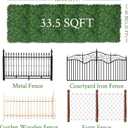Artificial Ivy Privacy Fence Screen:40"x 120" (34 SQFT) 4-Layer Leaf UV-Anti Faux Greenery Boxwood Backdrop Ivy Vine Leaf Fence Panels for Outdoor, Indoor, Garden,Backyard and Decor